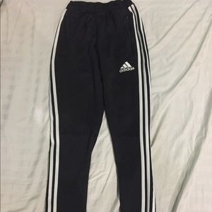 adidas white and black joggers